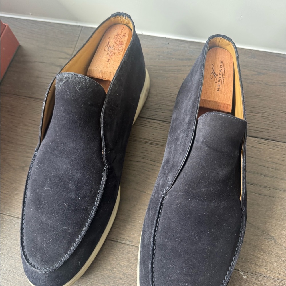 Loro Piana Open Walk Suede Men's Loafers
